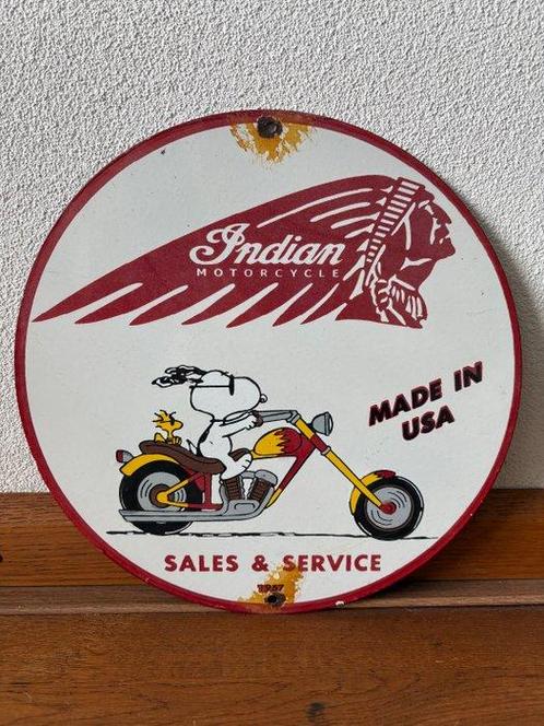 Peanuts / Snoopy - 1 Emaille Reclamebord INDIAN MOTORCYCLE -, Cd's en Dvd's, Dvd's | Tekenfilms en Animatie