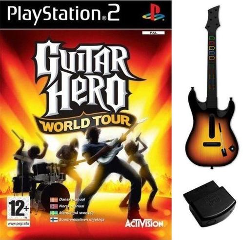 Guitar Hero World Tour-Incl. NIEUW Gitaar & Receiver, Games en Spelcomputers, Games | Sony PlayStation 2, Ophalen of Verzenden