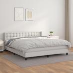 vidaXL Boxspring met matras kunstleer wit 160x200 cm, Verzenden, Nieuw