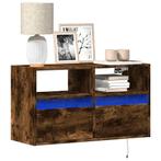 vidaXL Tv-wandmeubel met LED-verlichting 80x31x45 cm gerookt, Huis en Inrichting, Verzenden, Nieuw