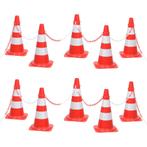 vidaXL Kegelset met ketting 10 m rood en wit, Verzenden