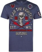 Fear The Fighter Boxing Club T-shirt Katoen Blauw, Kleding | Heren, Sportkleding, Nieuw, Maat 46 (S) of kleiner, Blauw, Vechtsport