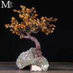 Tiger’s Eye edelsteen ‘Levensboom’ op natuurlijke amethist