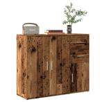 vidaXL Dressoir 91x29,5x75 cm bewerkt hout oud houtkleurig, Verzenden, Nieuw