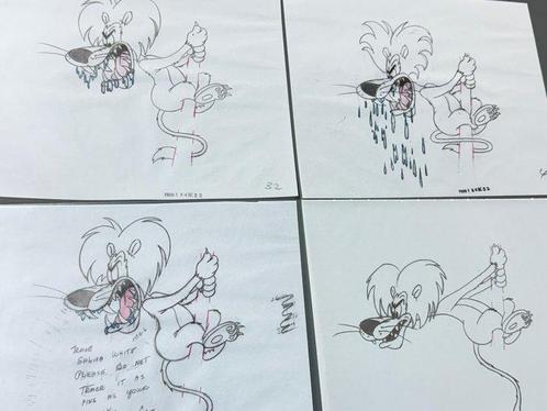 Tex Avery - Slap Happy Lion - 4 Geprinte animatietekeningen, Cd's en Dvd's, Dvd's | Tekenfilms en Animatie