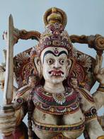 Durga op olifant - Hout - India - 20e eeuw