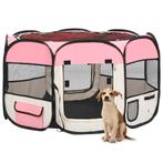 vidaXL Parc pliable pour chien avec sac de transport, Verzenden, Neuf