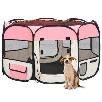 vidaXL Parc pliable pour chien avec sac de transport