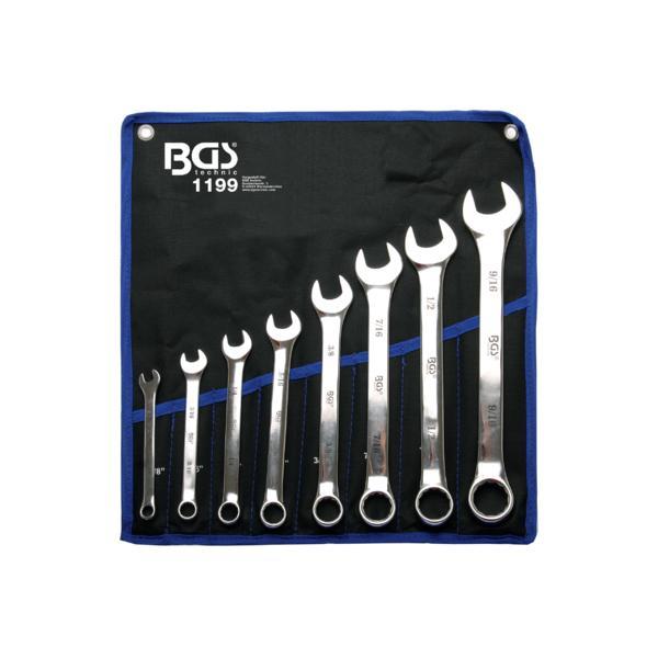 Withworth ring/steeksleutel set 8-delig INCH maten, Auto diversen, Autogereedschap, Nieuw, Verzenden