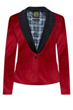 Bordeaux Rode Velvet Blazer Dames OppoSuits, Verzenden