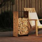 vidaXL Brandhoutrek 40x30x80 cm weervast staal, Tuin en Terras, Brandhout, Verzenden