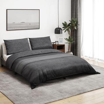 vidaXL Dekbedovertrekset 260x240 cm katoen donkergrijs, Verzenden, Nieuw