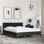 vidaXL Bedframe bewerkt hout metaal zwart 120x200 cm, Huis en Inrichting, Slaapkamer | Bedden, Verzenden, Nieuw