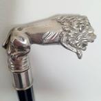 Canne de marche - Bronze argenté, Noyer, Antiquités & Art