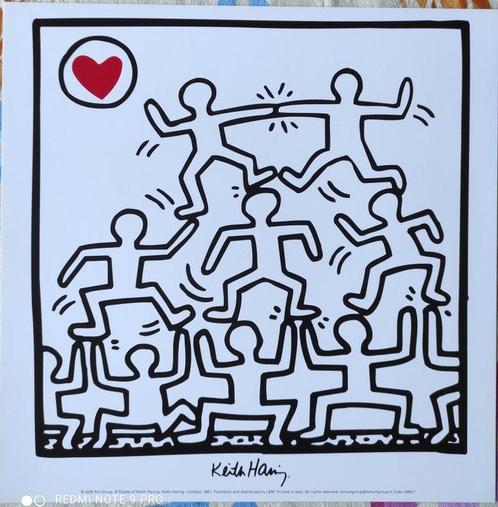 Keith Haring (after) - Keith Haring 1987 Untitled - Jaren, Antiek en Kunst, Kunst | Designobjecten