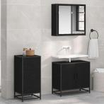 vidaXL Dressoir Zwart Eiken 35.5 x 35 x 76 cm, Maison & Meubles, Verzenden