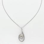 Collier - 18 carats Or blanc Diamant (Naturelle) - Perle, Nieuw