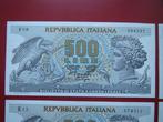 Italië. - 4 x 500 Lire Aretusa - Gigante BS 25 (Zonder, Postzegels en Munten