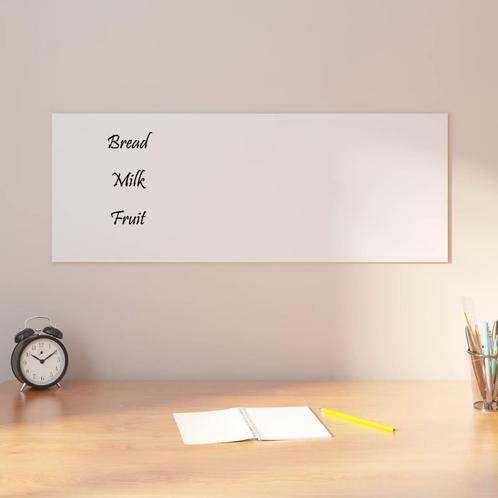 vidaXL Magneetbord voor aan de wand 80x30 cm gehard glas wit, Articles professionnels, Aménagement de Bureau & Magasin | Fournitures de bureau