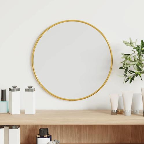 vidaXL Wandspiegel rond Ø30 cm goudkleurig, Huis en Inrichting, Woonaccessoires | Spiegels, Nieuw, Verzenden