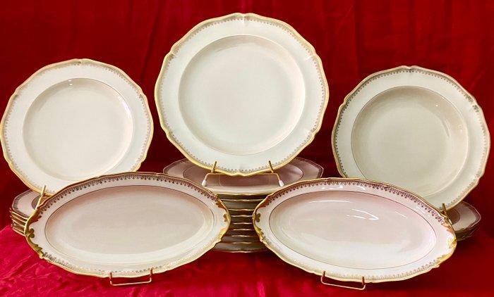 Limoges Unique - Eetservies (21) - Goud, Porselein -, Antiek en Kunst, Antiek | Meubels | Tafels