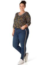 Broek Yesta denim glitter zijbies maat 58/60, Kleding | Dames, Broeken en Pantalons, Nieuw, Verzenden