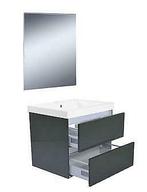 Vision meubelset (incl. spiegel) 60 cm hoogglans grijs, Huis en Inrichting, Nieuw, Ophalen of Verzenden