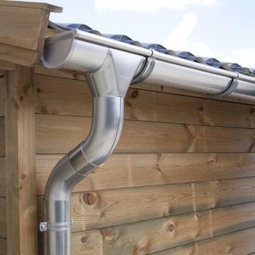 Zinken dakgoot set voor tuinhuis, blokhut of veranda! beschikbaar voor biedingen