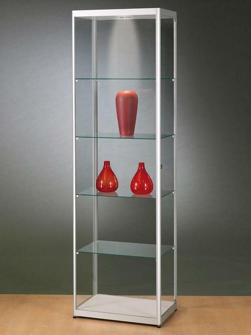 *TIP*  Luxe glazen vitrinekast aluminium 60 cm, Articles professionnels, Aménagement de Bureau & Magasin | Commerce & Inventaire