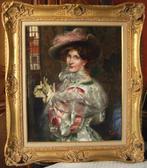 Fernand Toussaint (1873-1956) - Portrait délégante au