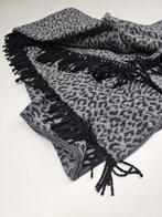 Zeer warme exclusieve plaid van katoenblend, lichtgrijs en