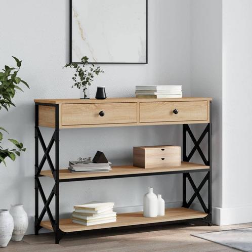 vidaXL Wandtafel 100x28x75 cm bewerkt hout sonoma, Huis en Inrichting, Tafels | Bijzettafels, Nieuw, Verzenden