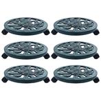 vidaXL Plantentrolleys 6 st 38 cm kunststof groen, Tuin en Terras, Verzenden, Nieuw