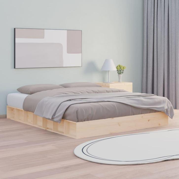 vidaXL Bedframe massief hout 180x200 cm, Huis en Inrichting, Slaapkamer | Bedden, Nieuw, Verzenden