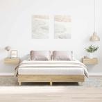 vidaXL Bedframe zonder matras 150x200cm spaanplaat sonoma, Verzenden, Nieuw