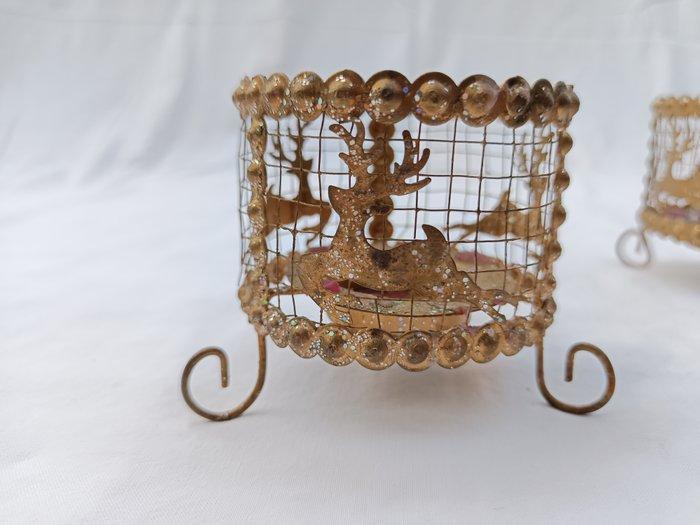 Kaarsenhouder (3) - Verguld messing - Candeleros Reno, Diversen, Kerst