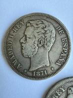 Espagne. Amédée Ier. 5 Pesetas 1871 (Sans Prix de Réserve)