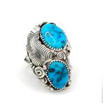 Ring - Zilver & Turquoise - Native American - V.S.  (Zonder