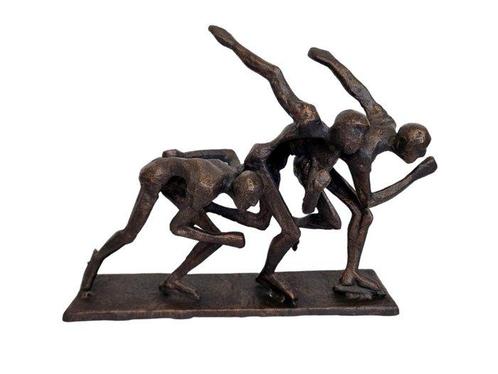 sculptuur, Ice skaters - 28 cm - IJzer, Antiek en Kunst, Kunst | Designobjecten