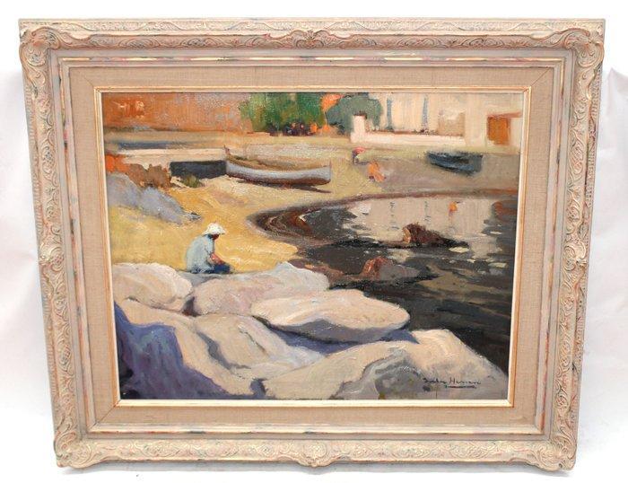 Antoni Sala Herrero (1927-2012) - Reflejos tranquilos en la, Antiek en Kunst, Kunst | Schilderijen | Klassiek