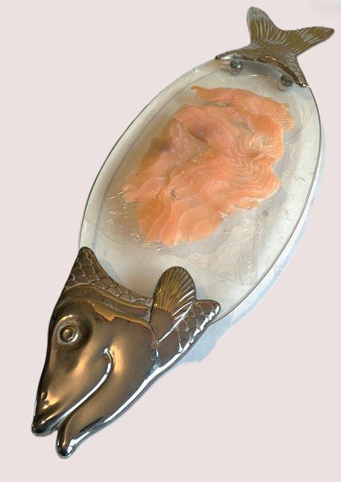 BMF - Fritz Nagel - Serveerschaal - Glas en metaal -, Antiek en Kunst, Antiek | Keukengerei