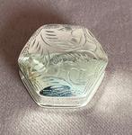 Pillendoosje (2) - rond en zeskantig - .925 zilver - 2, Antiek en Kunst