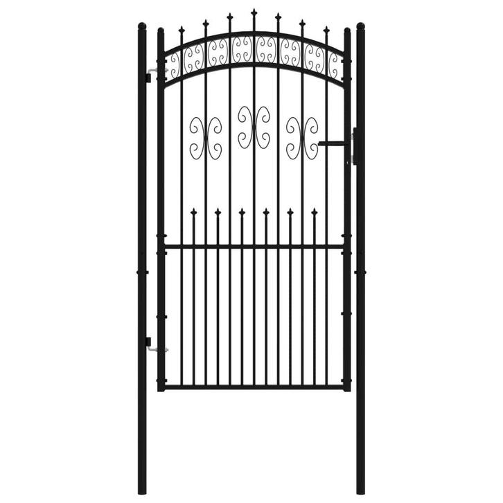 Poort Staal Zwart 103x225cm | Tweede Kansje | OP = OP, Tuin en Terras, Schuttingen, 1 tot 2 meter, Minder dan 3 meter, Nieuw, IJzer