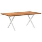 vidaXL Eettafel rechthoekig 180x100x74 cm massief eikenhout, Huis en Inrichting, Tafels | Eettafels, Verzenden, Nieuw