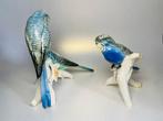 Karl Ens, Volkstedt - Beeldje - Budgie parrots (2) -, Antiek en Kunst