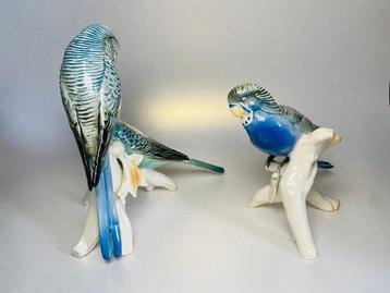 Karl Ens, Volkstedt - Beeldje - Budgie parrots (2) -