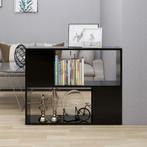 vidaXL Tv-meubel 80x24x63 cm bewerkt hout zwart, Verzenden, Nieuw
