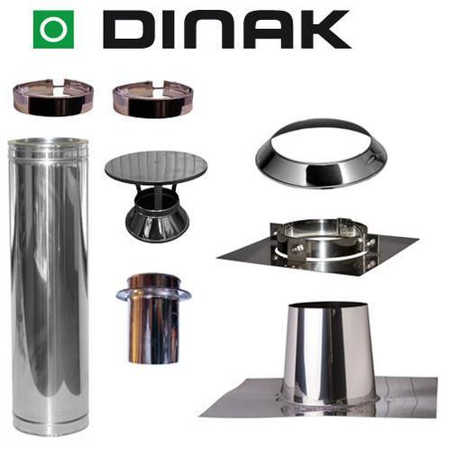 Set VERANDA plat dak 0-5 graden Ø150mm DINAK met verloop, Huis en Inrichting, Kachels, Verzenden