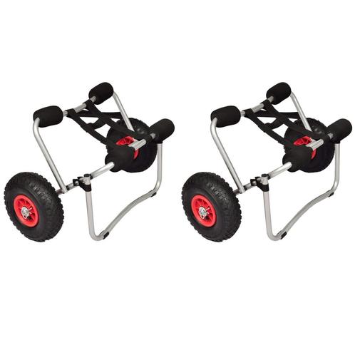 vidaXL Kayaktrolleys 2 st aluminium, Watersport en Boten, Bootonderdelen, Nieuw, Verzenden