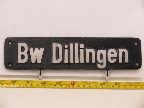 Lokschild BW Dillingen (Spoorwegen 1:1), Verzamelen, Spoorwegen en Tram, Overige typen, Gebruikt, Ophalen of Verzenden